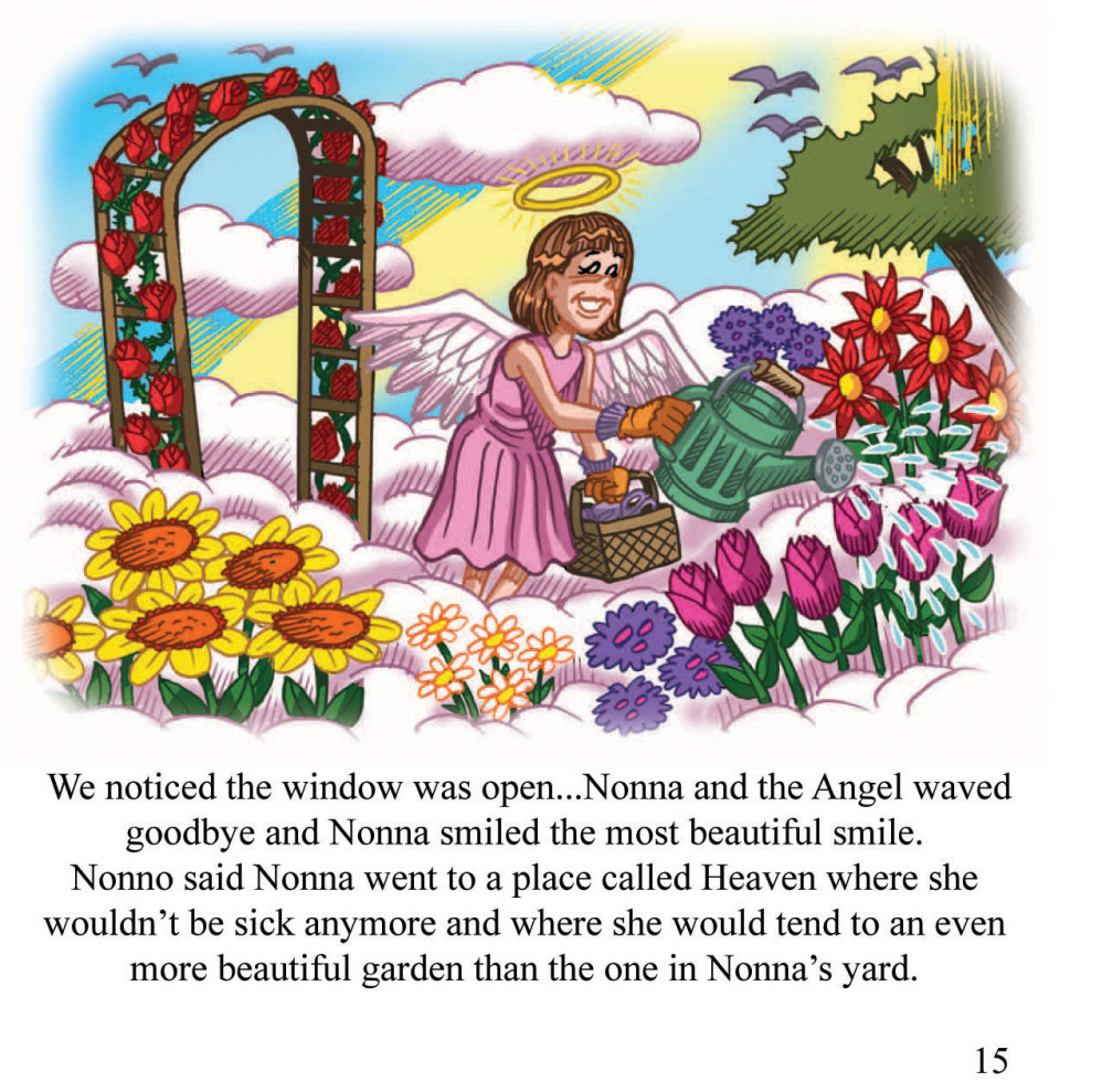 Image 08-  Nonna finds a special garden in Heaven.