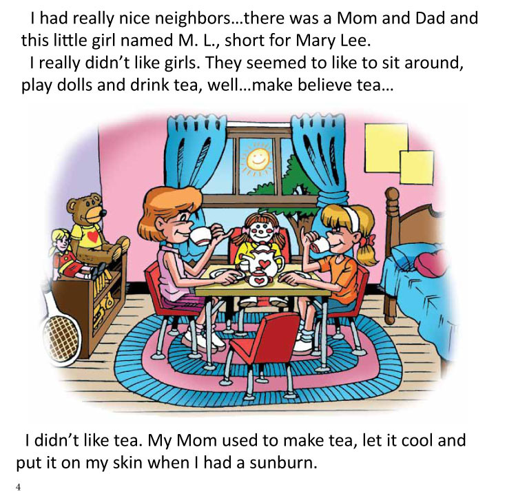 Image 02- M.L. has a tea party with her friends.