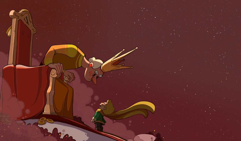 Little Prince Meets the King Illustration