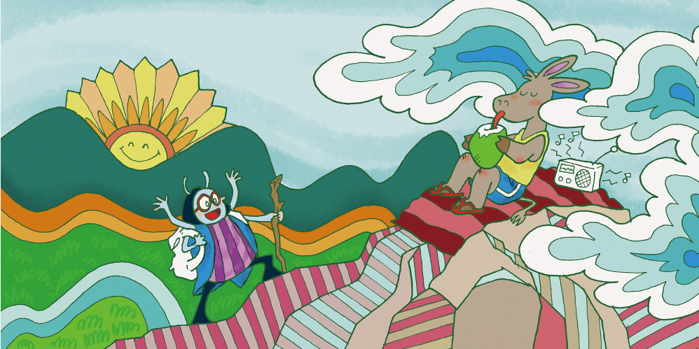 Needle the Beetle - picture book - full spread