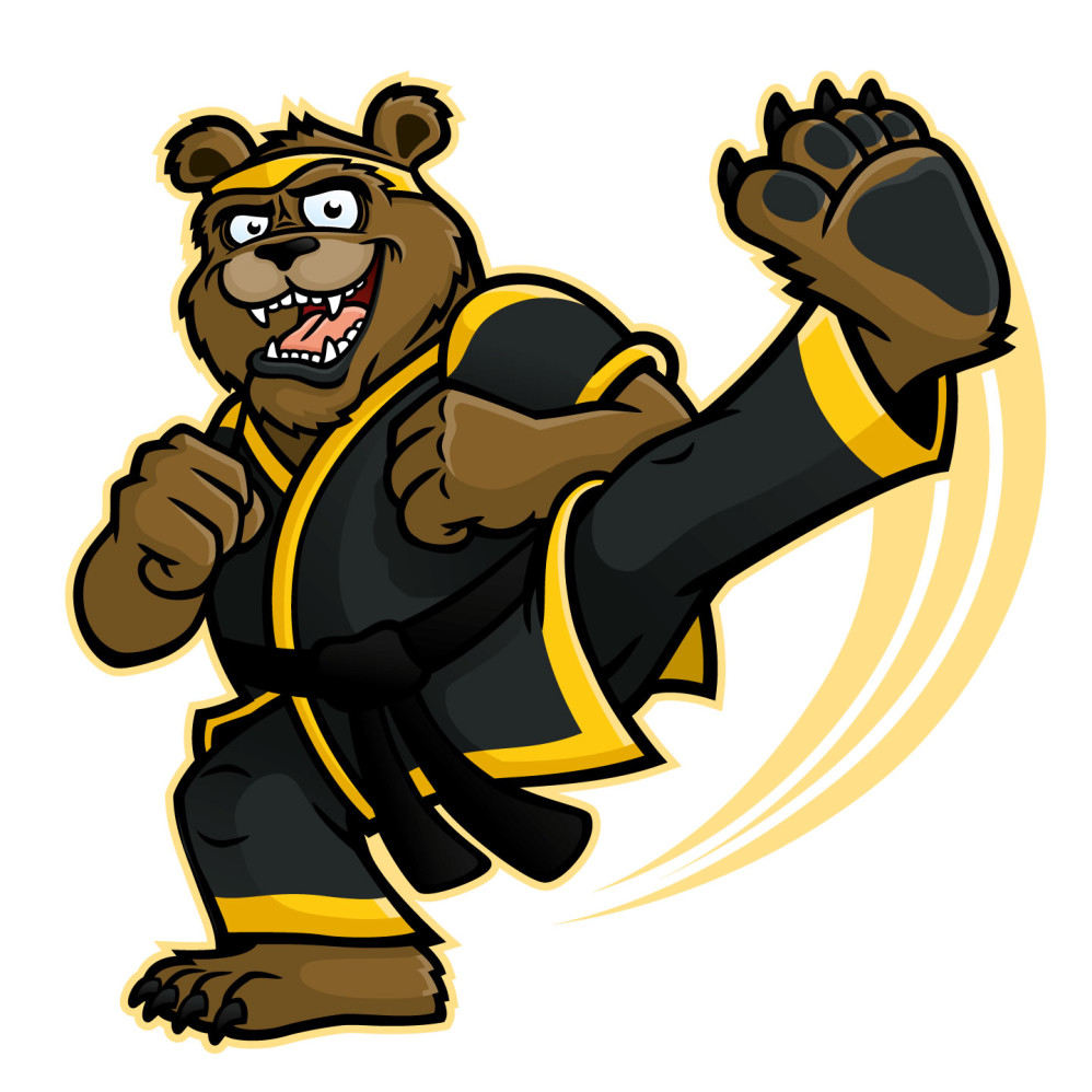 Cobra Kai Karate Bear High Kick