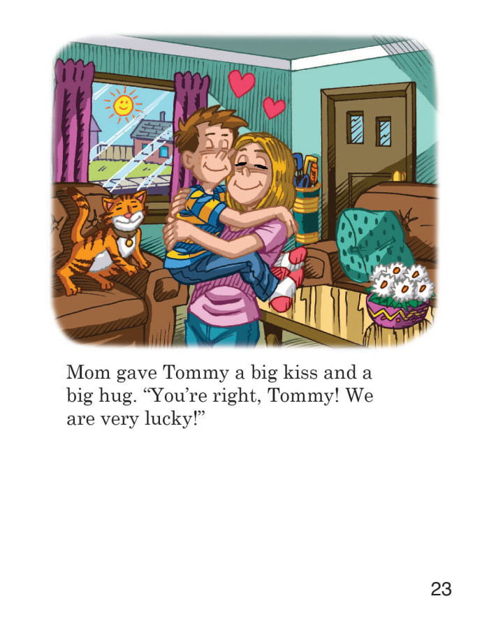 Image 10- Tommy and his Mom are happy to still have each other.