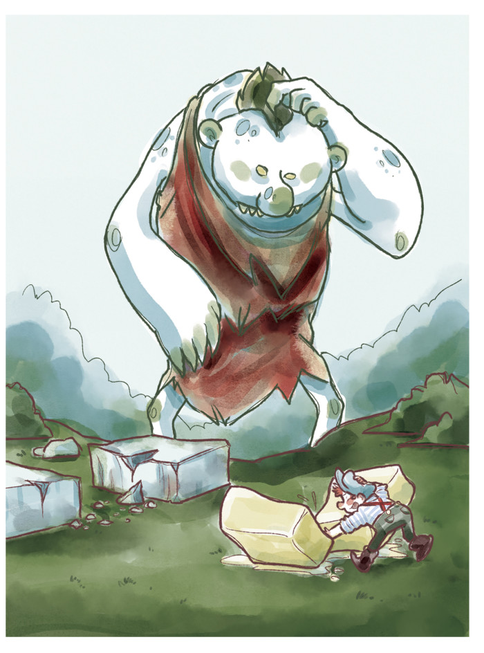 El Gigante e Gioanin Sensa Paùra - Folktale book - full page
