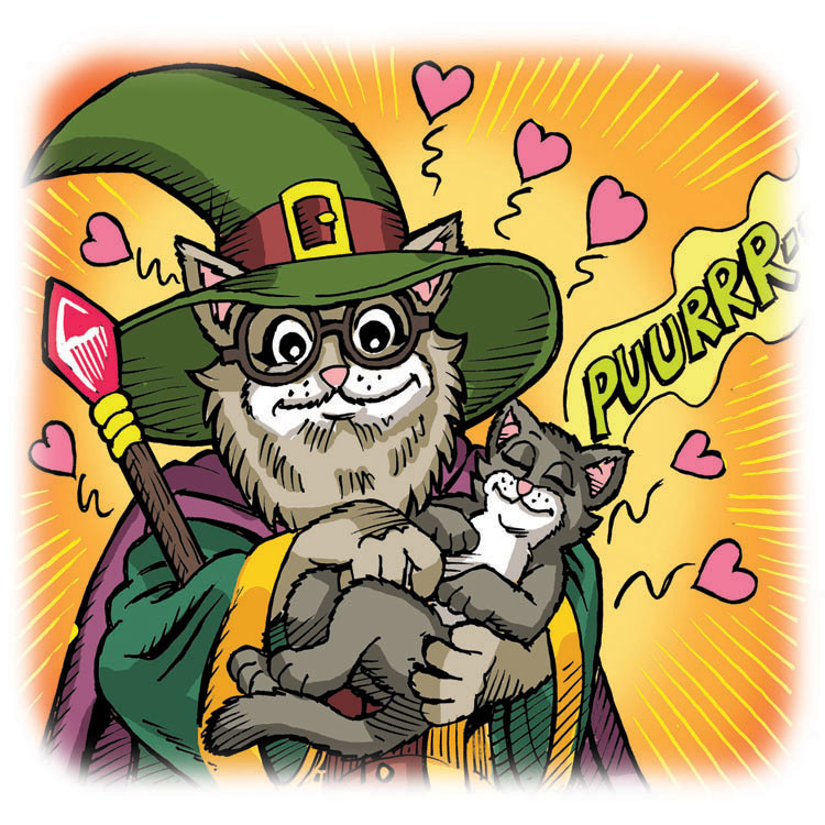 Image 15- Professor Pawson rubs a cat's tummy