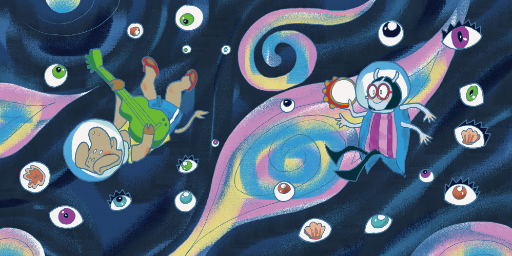 Needle the Beetle - picture book - full spread
