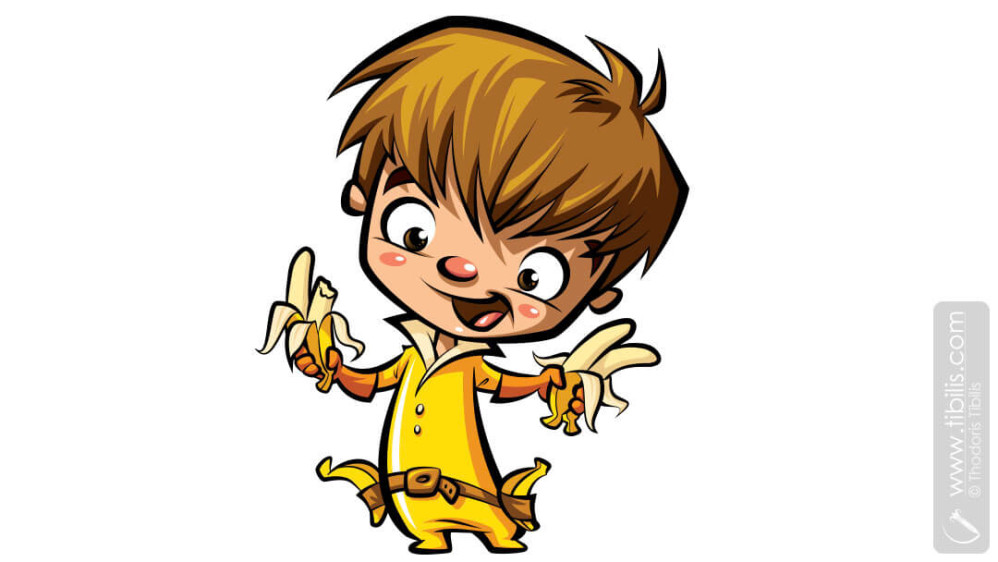 Cartoon Banana Boy | Mascot Character