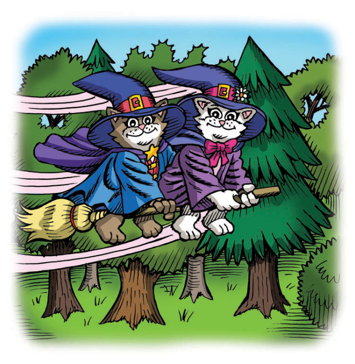Image 10- Jinx and Purrlin on Jinx's broom