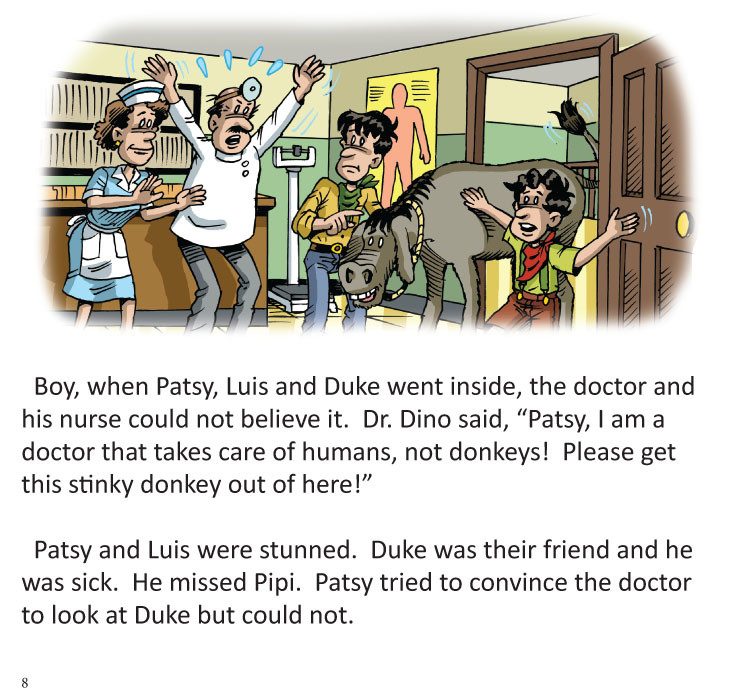 Image 05- The doctor tells Patsy to get Duke out of his office.