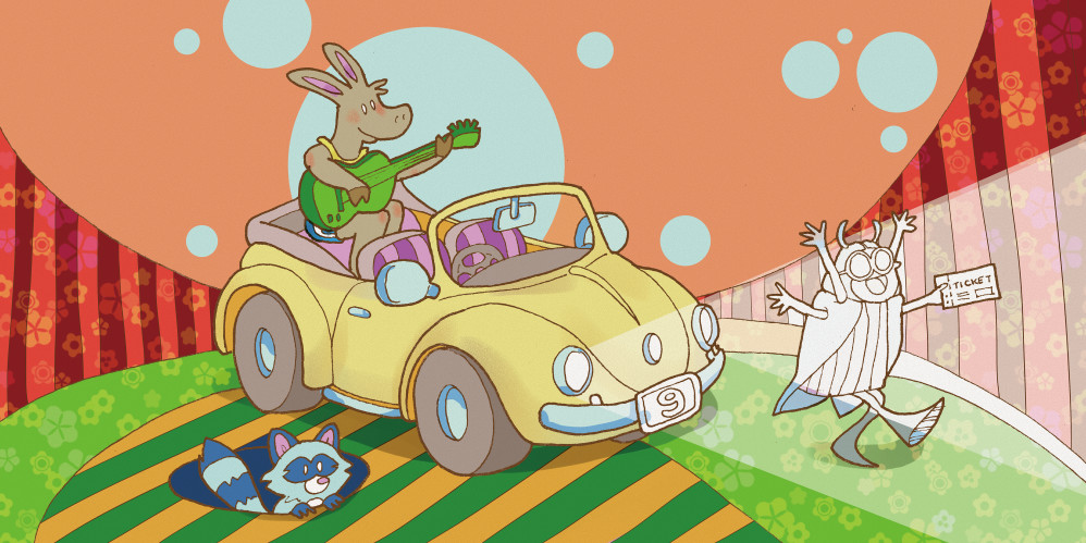 Needle the Beetle - picture book - full spread