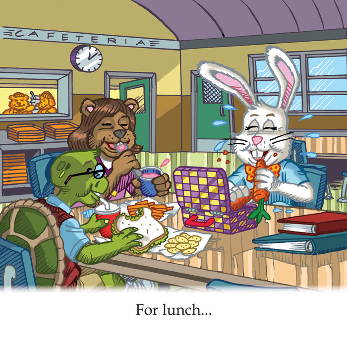 Image 06- Bun Bun eats lunch with friends