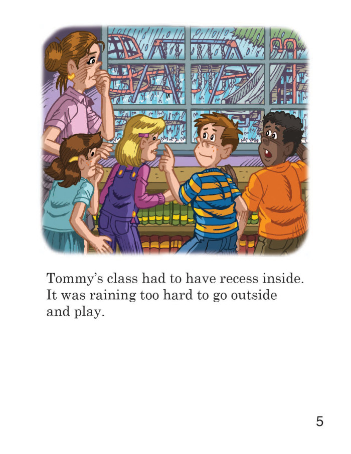 Image 02- Tommy's recess is cancelled due to rain.