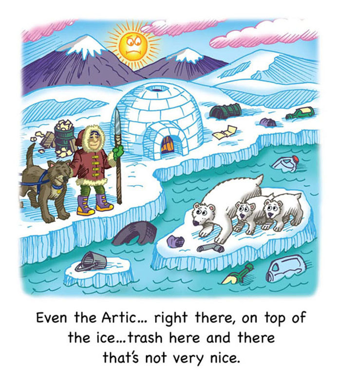 Image 10- Even the arctic is not free from polution, and global warming.