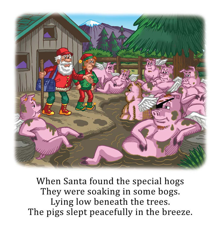 Image 05- Santa finds Smushbottom's pigs in their bog