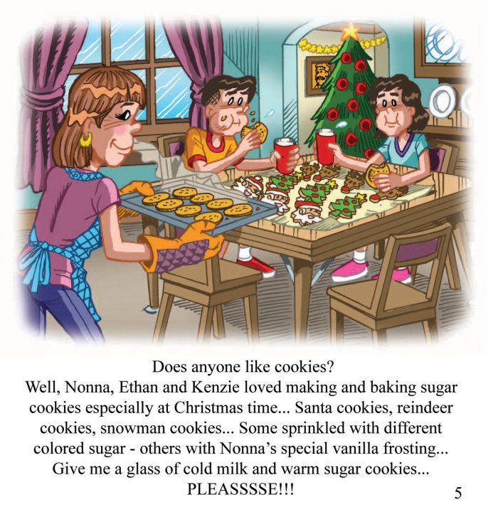 Image 06- Nonna makes the kids Christmas cookies.