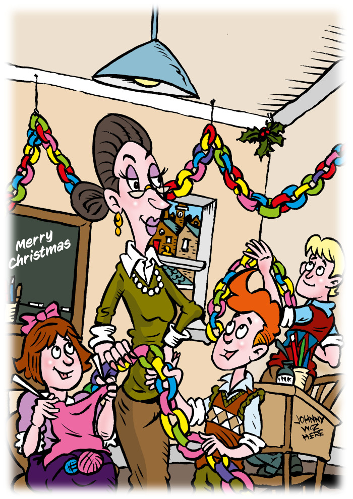 School Christmas decorations