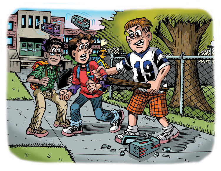 Image 01- Johnny and his friend getting bullied.