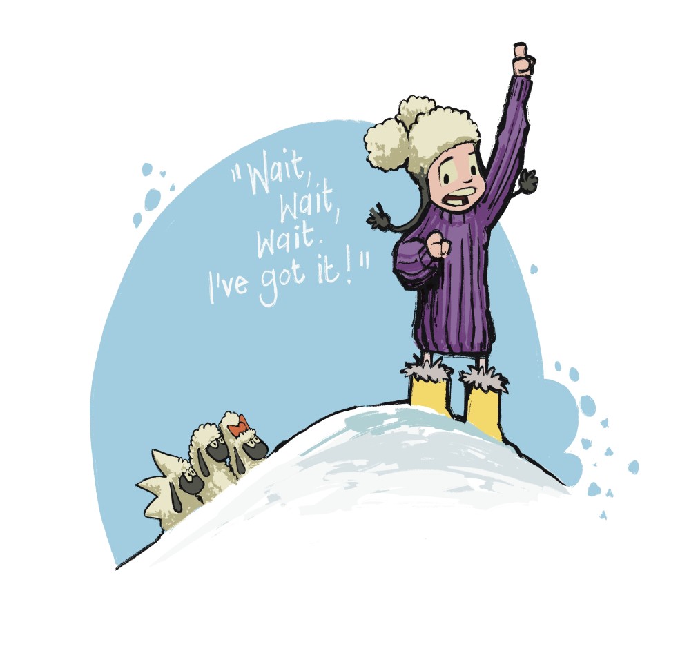In the snow