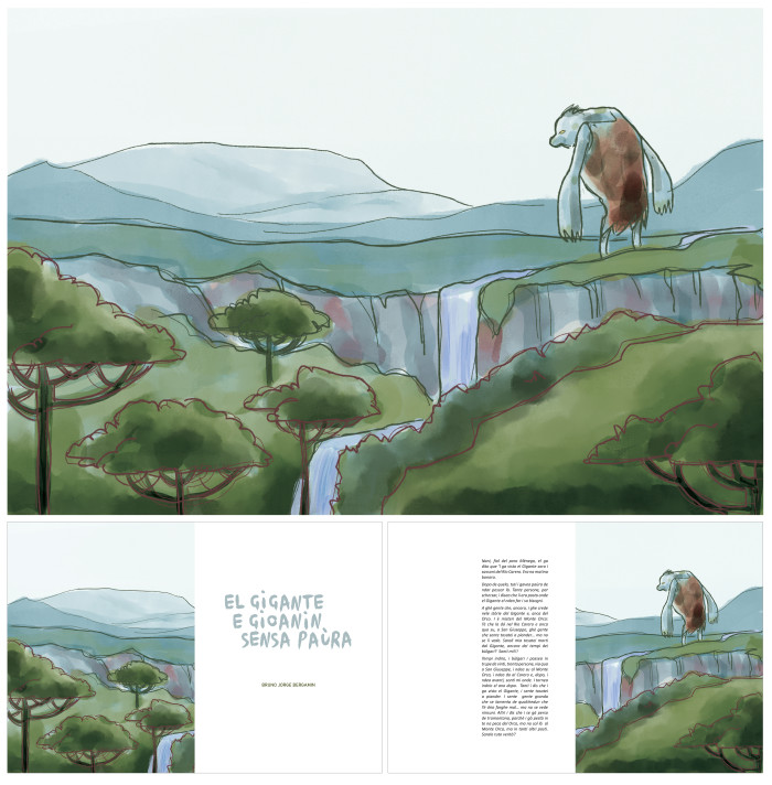 El Gigante e Gioanin Sensa Paùra - Folktale book, end paper
