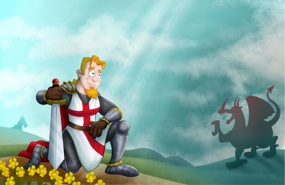 Gallant St George and the Dragon of Wales - Thoughtful Knight