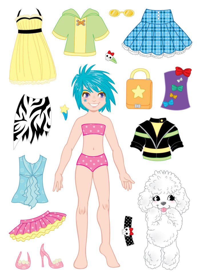 Dress up doll and dog