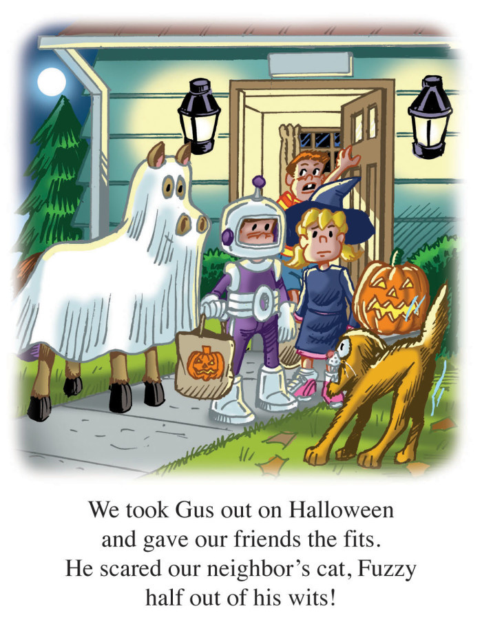 Image 05- Gus Toby and Calire on Halloween.