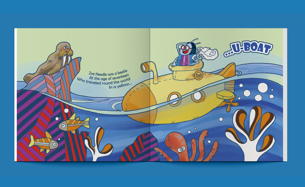 Needle the Beetle - picture book - full spread