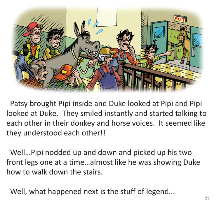 Image 10- Patsy leads Pip back to the doctor's office where Duke still won't come down the stairs.