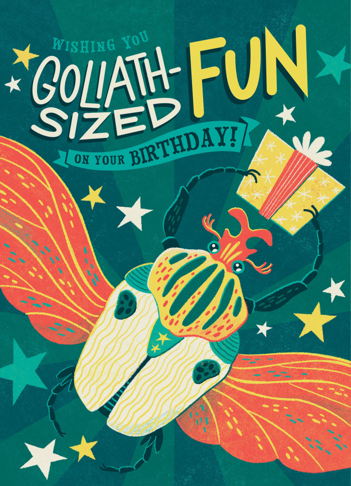 Beetle Birthday Card