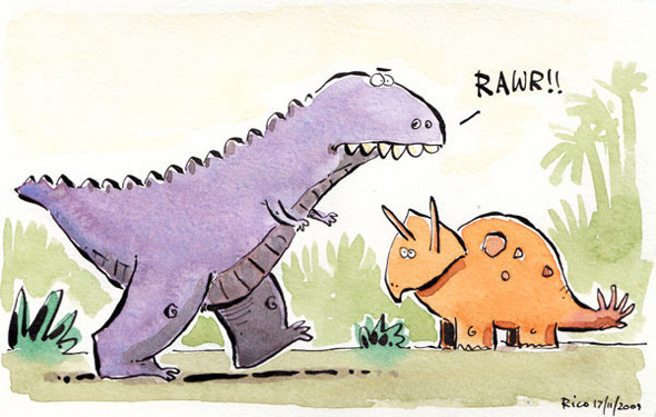 Grumpy Dinosaur
