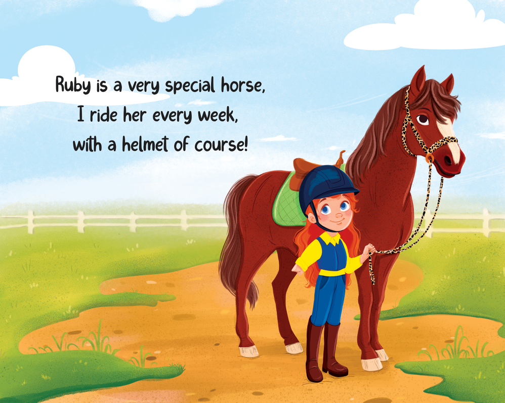 Ruby horse and her Ride A Day at the Farm