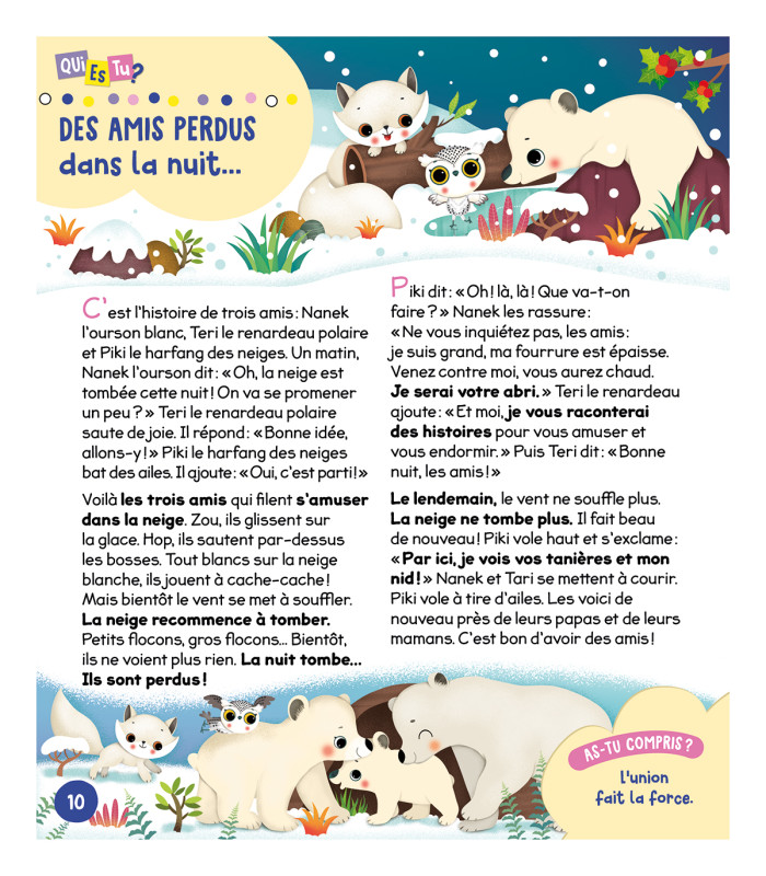 "DES AMIS PERDUS dans la nuit..." illustrations for Mickey Junior n°473