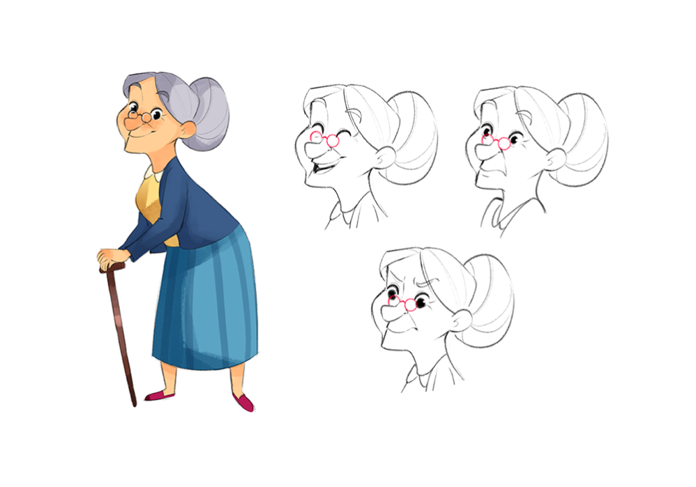 Grandmather Character Design