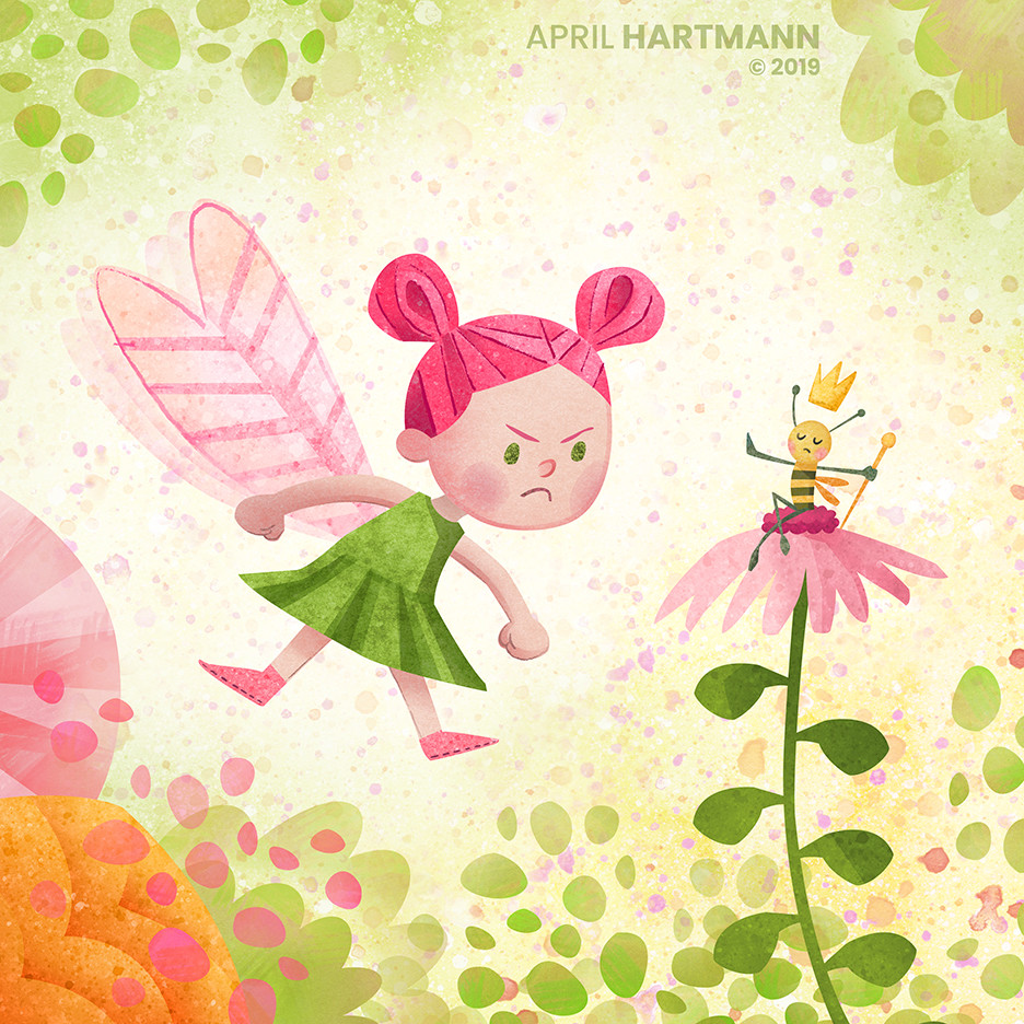 Fairy and Queen Bee by April Hartmann