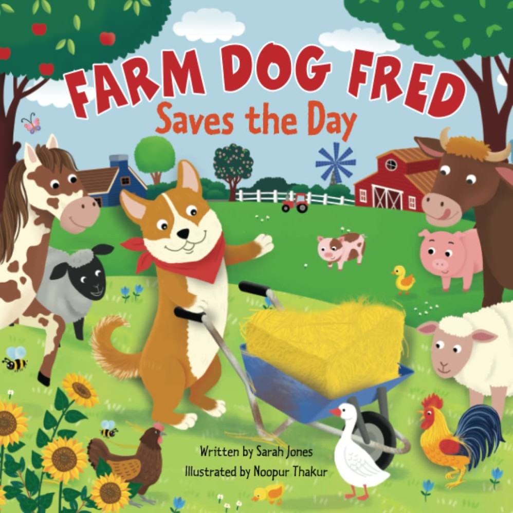 Farm Dog Freddy Saves the Day – Children’s Book Cover Illustration