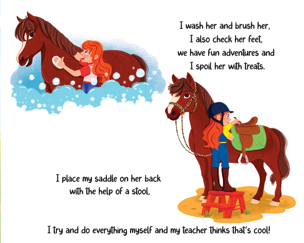 A girl and her favorite horse.