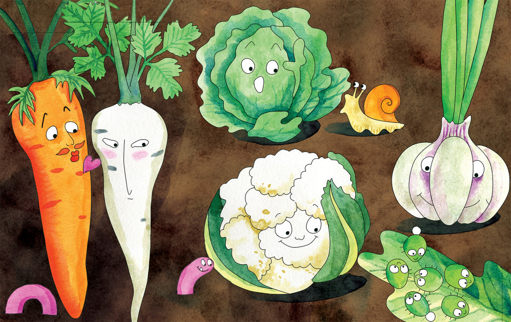 Vegetables from the series Snake and Ladybird