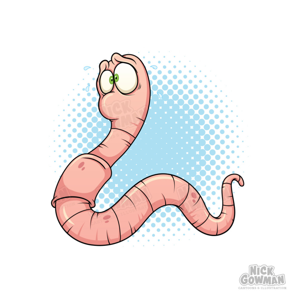Funny Cartoon Worm