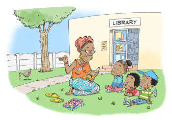 Story time at the library