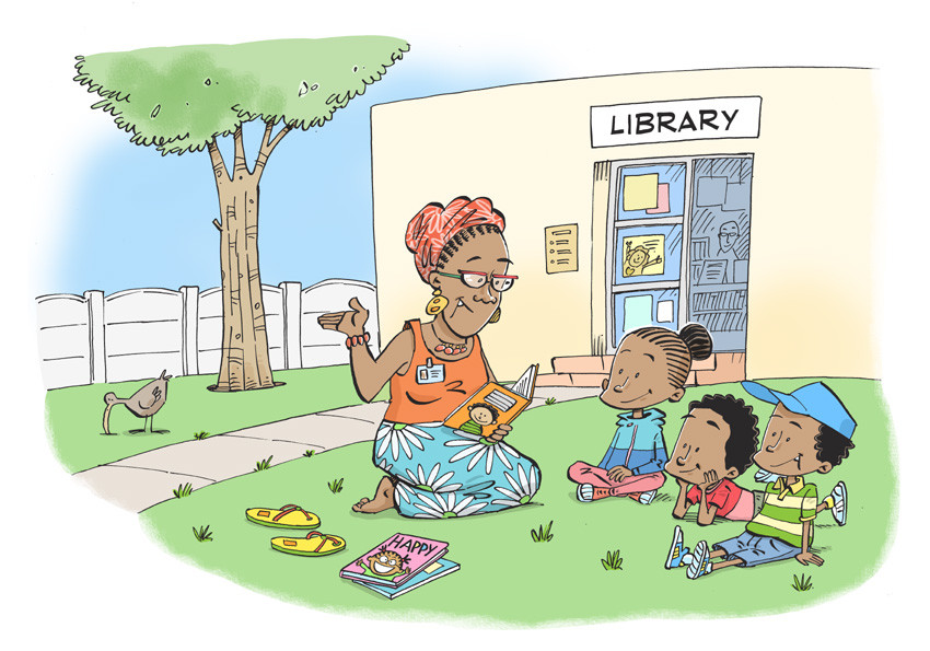 Story time at the library
