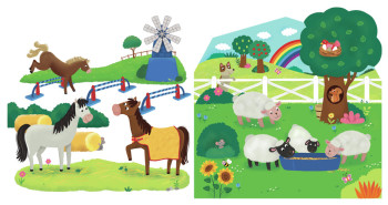 Farm Animals & Pony Meadow – Children’s Illustration Set
