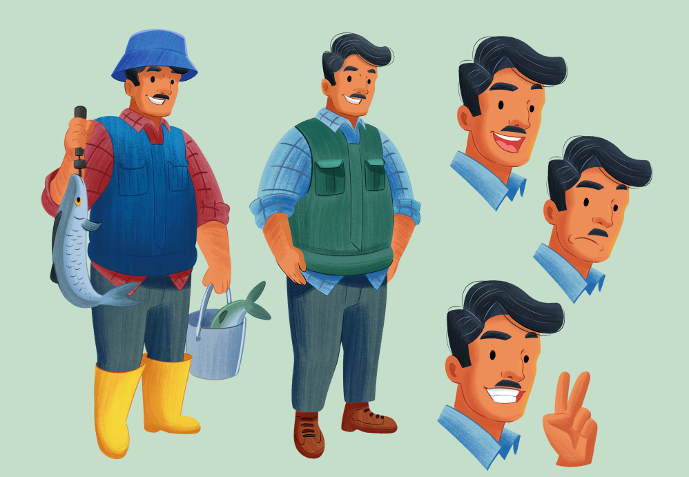 Sandy's Father Character Design