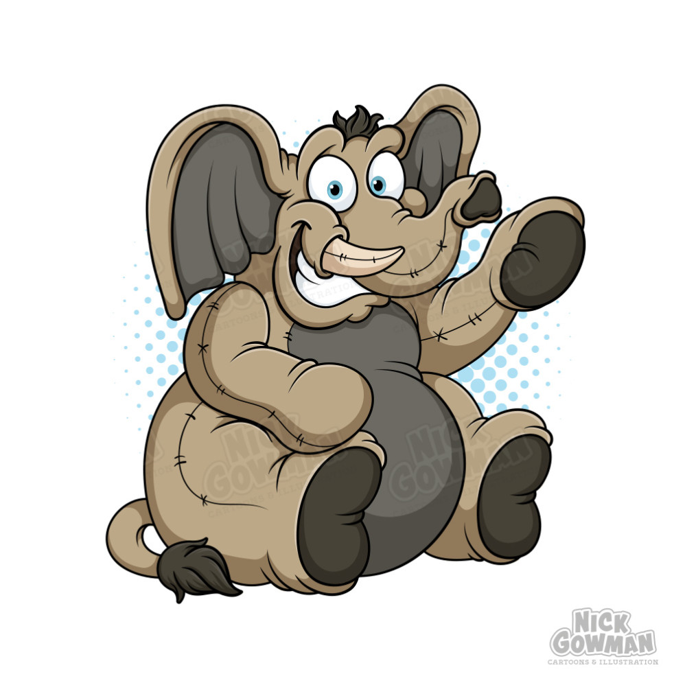 Cute Stuffed Elephant Toy Character