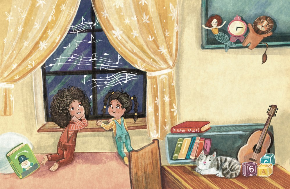 Sisters. For the picture book Izzie and Ellie's Water Filled Wellies by Filipa Silva Endrich