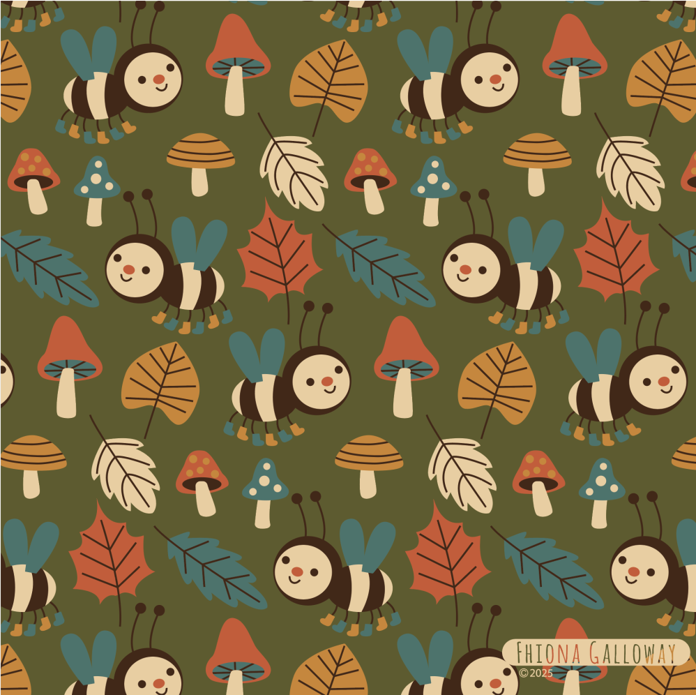 Autumn Bee pattern