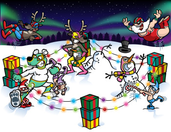 Christmas Lucha Libre Wrestling Scene