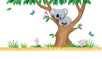 Koala spread from 'What Do Baby Animals Do' published by Penguin Books