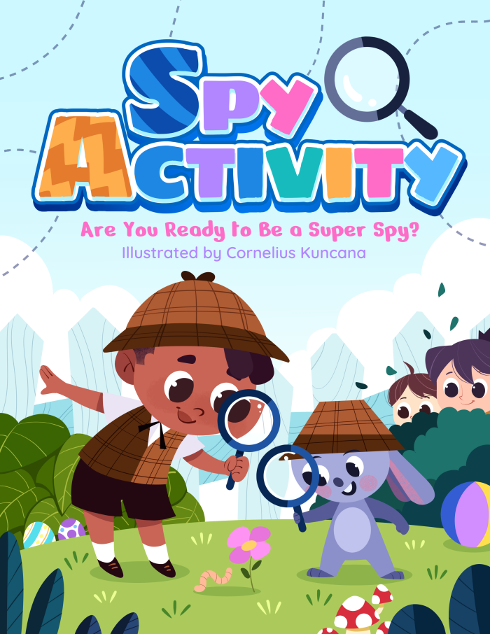 Kids Activity Book Cover | Spy Activity Cover