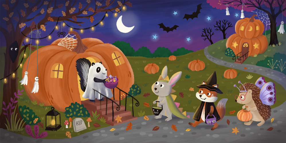Halloween trick-o-treat at the Pumpkin Village