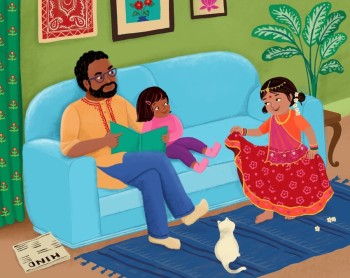 Family Reading & Cultural Dress-Up – Children’s book Illustration