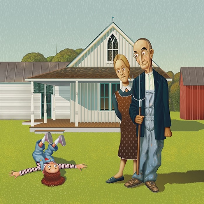 Poppy and American Gothic
